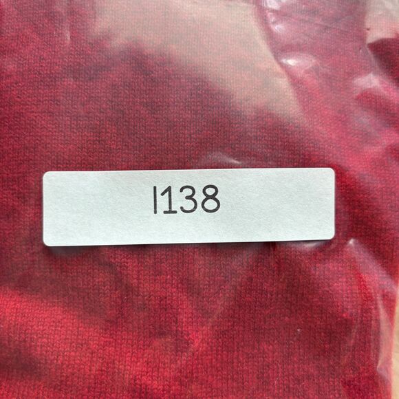 Two Bees Cashmere Women Sweater Tartan Plaid Trim Crewneck Preppy Red XL I138 - Picture 9 of 9